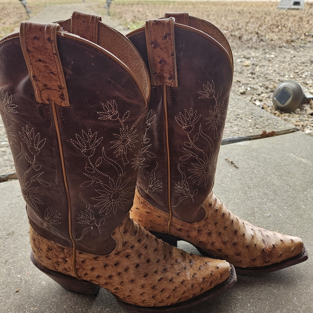 Shyanne Genuine Ostrich Leather Boots